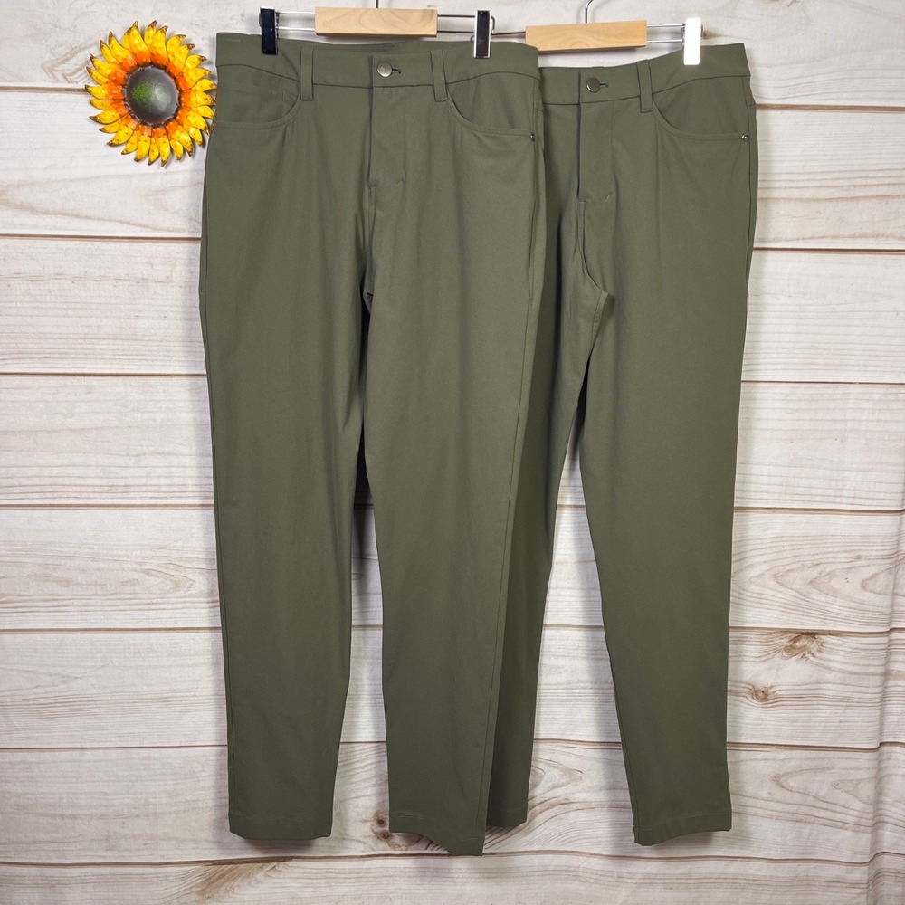 Lululemon‎ ABC Slim Fit Pant Olive Green Bundle 2 Pairs Men's 28